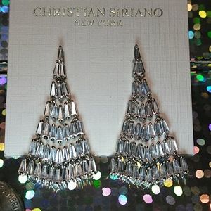 💣NWT CHRISTIAN SIRIANO NEW YORK CRYSTAL EARRINGS